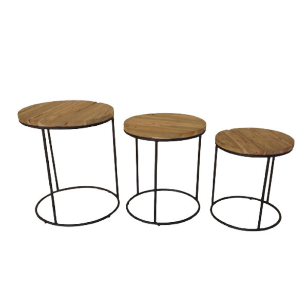 柚木家具｜姐妹圓桌 (3pcs)｜米羅柚木