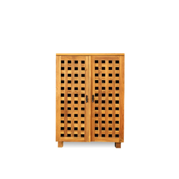 原木家具｜格子門鞋櫃(雙門))｜米羅柚木家居